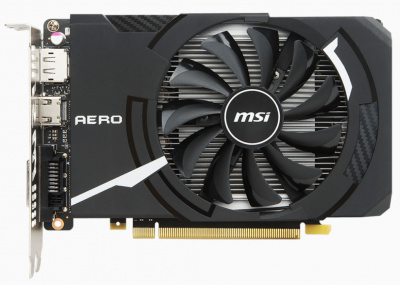  MSI GeForce GTX 1050 Ti AERO ITX OCV1 (4Gb GDDR5, DVI-D + HDMI + DP)