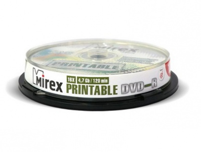 DVD- Mirex 4.7 Gb, Ink Printable (10 )