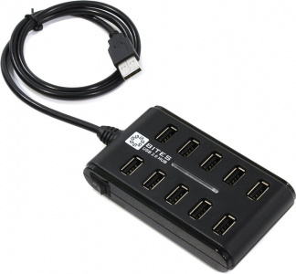   USB- 5bites HB210-205PBK, black - 