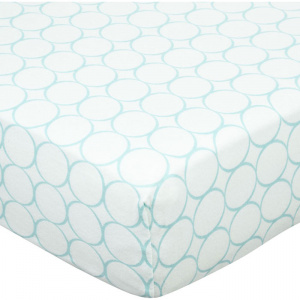      SwaddleDesigns Fitted Crib Sheet Turquoise Stripe - 