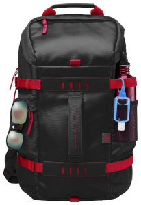  HP Odyssey Backpack 15.6, black/red