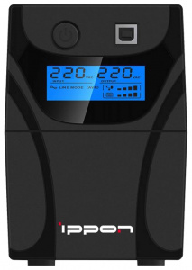   Ippon Back Power Pro LCD 500, Black - 