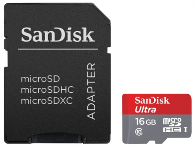     Sandisk Ultra microSDHC Class 10 UHS-I 80MB/s 16GB - 