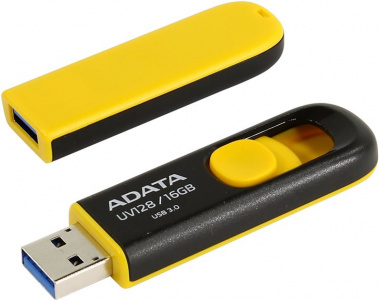    AData DashDrive UV128 16Gb black/yellow - 