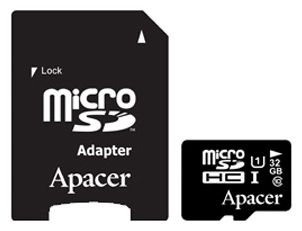     Apacer microSDHC Card Class 10 UHS-I U1 32GB + SD adapter - 
