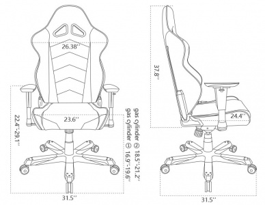   DXRacer Tank OH/TC29/N, Black