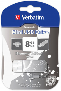    Verbatim Store n Go Mini Elements Wind, grey with print - 