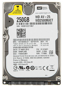   Western AV-25 WD2500BUCT 250Gb