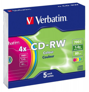 CD- Verbatim 700 , Slim Color (5 )