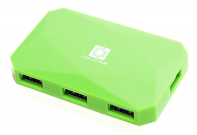   USB- 5bites 4  USB 3.0 (HB34-301PGR) Green - 