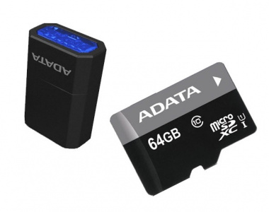     ADATA Premier microSDXC 64GB UHS-I + microReader V3 - 
