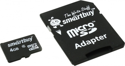     SmartBuy microSDHC Class 4 4GB + SD adapter - 