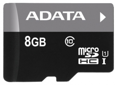     ADATA Premier microSDHC Class 10 UHS-I U1 8GB + SD adapter - 