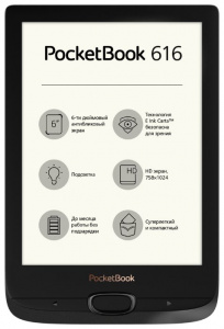   PocketBook 616 6"E-ink Carta PB616 Black