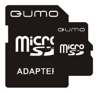     Qumo microSDHC class 4 8GB + SD adapter, Black - 