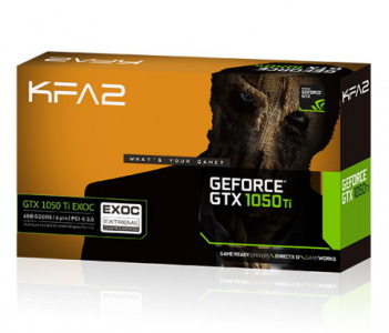  KFA2 GeForce GTX 1050 Ti EXOC (4Gb GDDR5, 2xDVI-D + HDMI + DP)