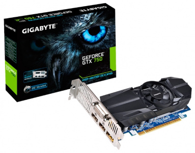  GIGABYTE GV-N750OC-2GL (GeForce GTX 750, 2Gb, DVI-I, 2xHDMI, DP)