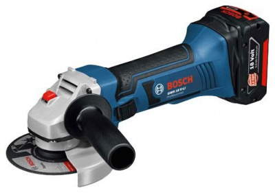   Bosch GWS 18-125 V-LI 4.0 2 L-BOXX, blue