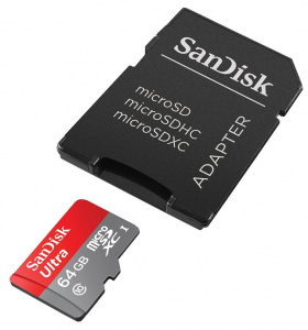     SanDisk Ultra microSDXC 64Gb + SD-, Android - 