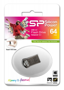    Silicon Power Touch T01 64Gb, black/silver - 