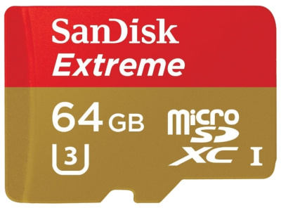     SanDisk Extreme microSDXC 64Gb U3 + SD- - 