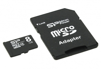     Silicon Power 8 GB micro SDHC Card Class 4 + SD adapter - 