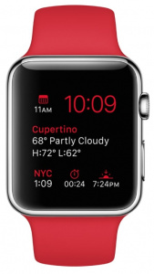 - Apple Watch 42mm with Sport Band red