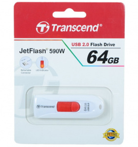    Transcend JetFlash 590 64Gb, White - 