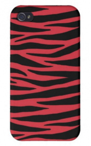    Zebra Design  iPhone 4, Red - 