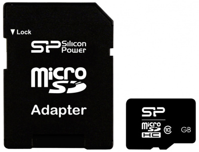     Silicon Power microSDHC 16Gb + SD- black - 