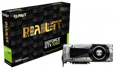  Palit GeForce GTX 1080 (8Gb GDDR5X, DVI-D + HDMI 3xDP)