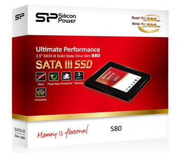 SSD- Silicon Power Slim S80 120Gb (SP120GBSS3S80S25) Black