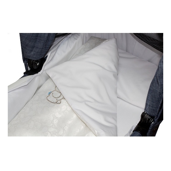 Постельное белье в коляску для новорожденных из муслина Twins Air Белый/Бежевый 1499-TMB-02