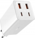   Baseus GaN6 Pro Fast Charger 2C+2U 100W EU Cable Type-C Moon White