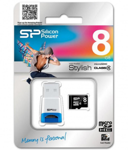     Silicon Power microSDHC 8Gb + USB- - 