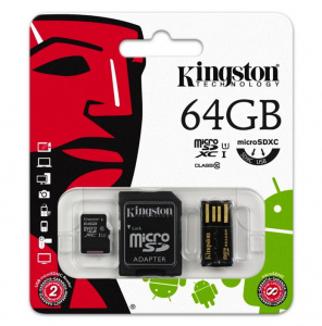     Kingston microSDXC 64Gb UHS-I Mobility Kit - 