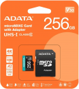   MICRO SDXC ADATA 256GB W/AD. AUSDX256GUI3V30SA2-RA1