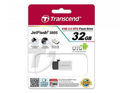    Transcend JF380S 32Gb (USB-microUSB), silver - 