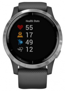 - Garmin vivoactive 4, GPS, Wi-Fi, Shadow (010-02174-03) Gray-Silver