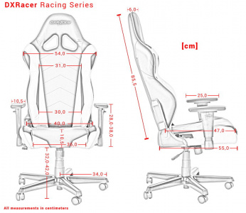   DxRacer Racing OH/RE0/NB black/light blue