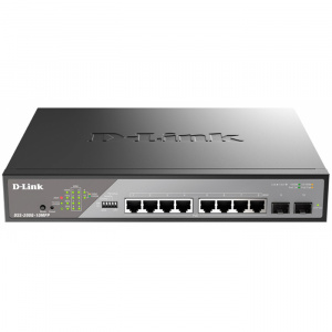 ���������� D-Link DSS-200G-10MPP/A1A L2 � 8 ������� 10/100/1000Base-T � 2 ������� 1000Base-X SFP