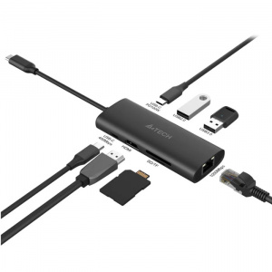 ���� ������ USB-��� A4Tech DST-80C USB-C grey ��������-�������� ������������