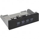  ExeGate U5H-625, 5,25"", 4*USB3.0 black