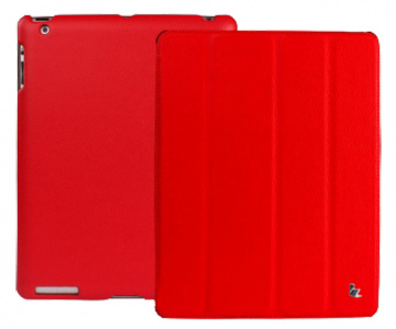 JisonCase Smart Case for New iPad 2 / 3 / 4 red