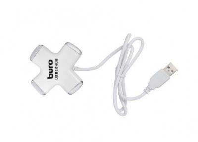   USB- Buro BU-HUB4-0.5-U2.0-ross, white - 