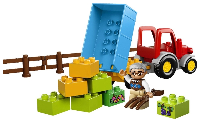 Конструктор LEGO Дупло, Сельскохозяйственный трактор (10524) классический  (пластик ), для мальчиков и девочек от 2 до 5 лет • Деталей 29 шт
