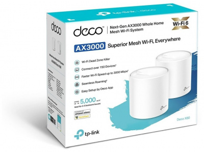 Wi-Fi  TP-Link Deco X60 AX3000 Mesh (2-Pack), white