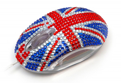 ���� ���� Satzuma USB Diamante Mouse GB Flag ��������-�������� ������������