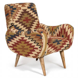  TetChair Secret De Maison Sondrio Burgandy/Brown Kilim