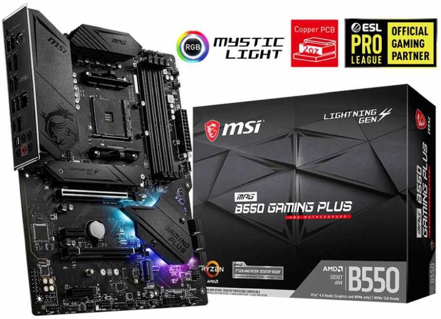 Материнская плата MSI MPG B550 GAMING PLUS ATX, чипсет AMD B550